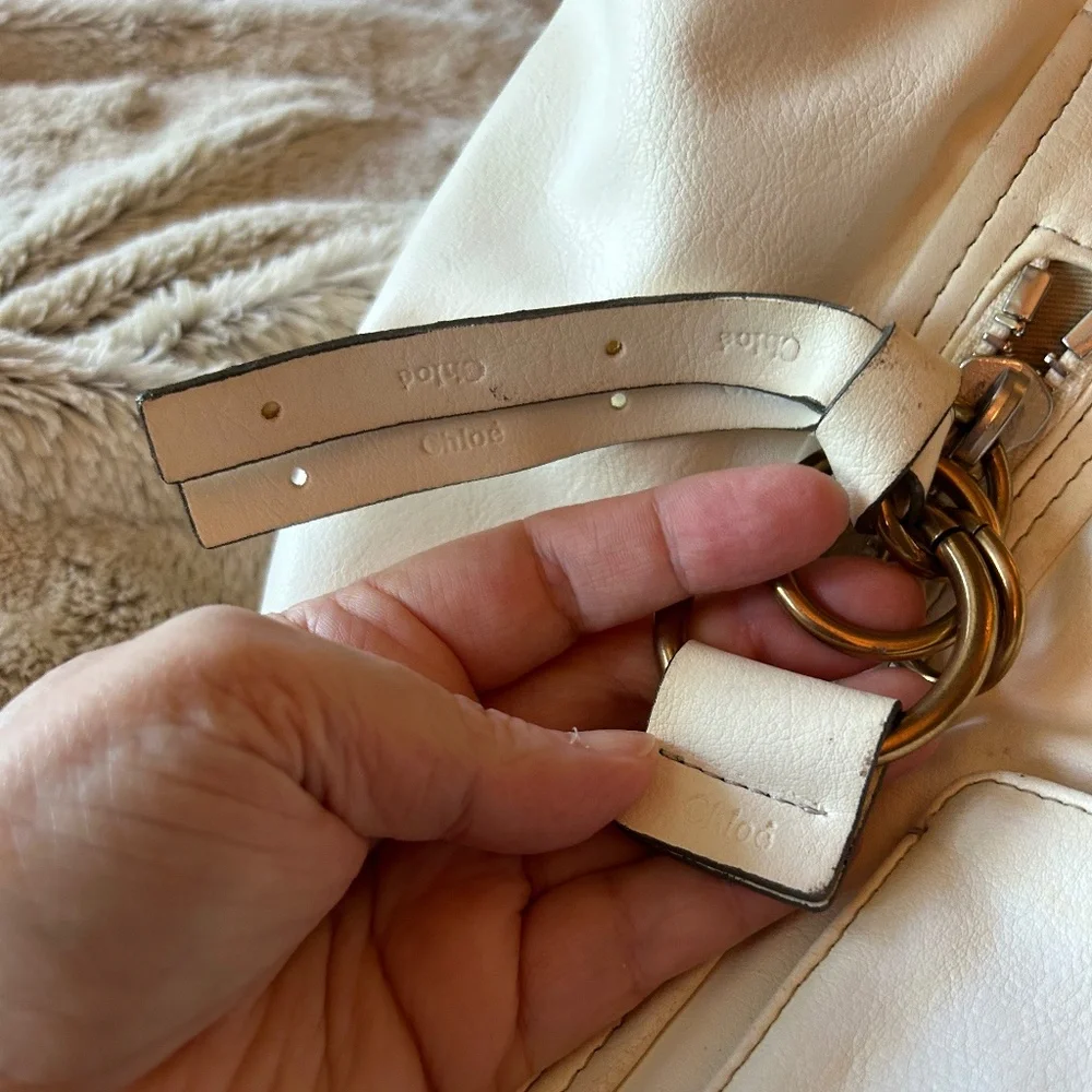 Chloe Eclipse Cream-colored Commuter Tote, Vintage - Picture 15 of 15